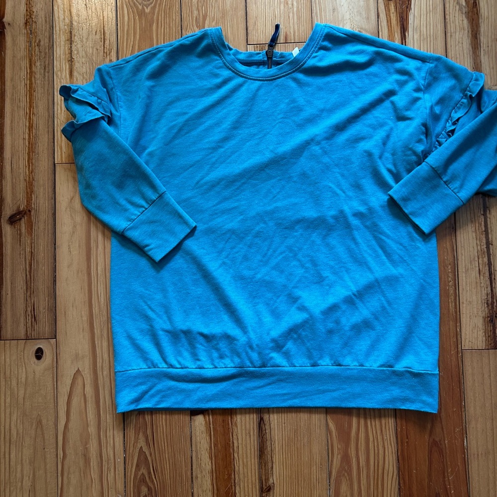 Matilda Jane Blue Sweatshirt 3/4 sleeve